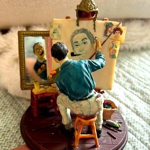 Triple self portrait Norman Rockwell